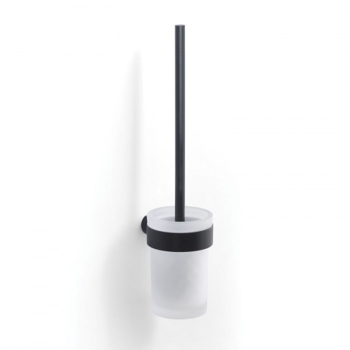 Pirenei wall mounted toilet brush - black